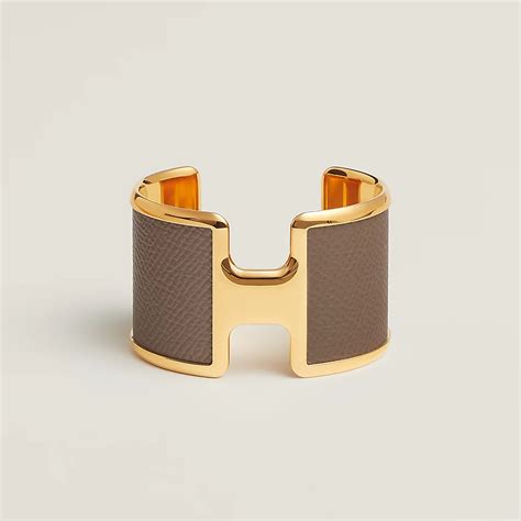 hermes cuff silver leather insert|hermes cuff bracelet.